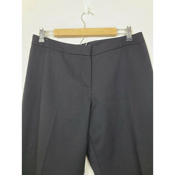 Pendleton Womens Wool Dress Pants Petite 12 Black Straight Leg High Rise - Picture 2 of 5